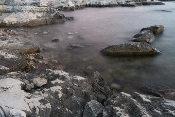 Sea shore of the Adriatic  Sea in Croatia, Europe
