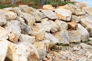 Sea shore of the Adriatic  Sea in Croatia, Europe