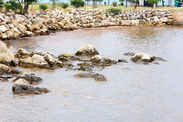 Sea shore of the Adriatic  Sea in Croatia, Europe