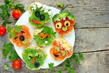 Funny faces sandwich for kids © san_ta