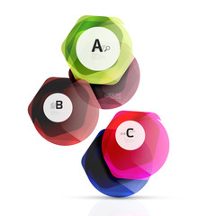 Geometrical hexagons abstract background