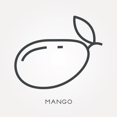 Line icon mango