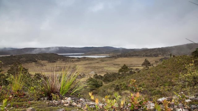 landscape of Baliem Valley in West Papua, Indonesia