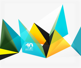 Fototapeta premium 3d triangles geometric vector