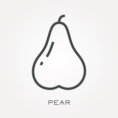 Line icon pear