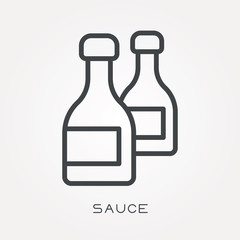 Line icon sauce