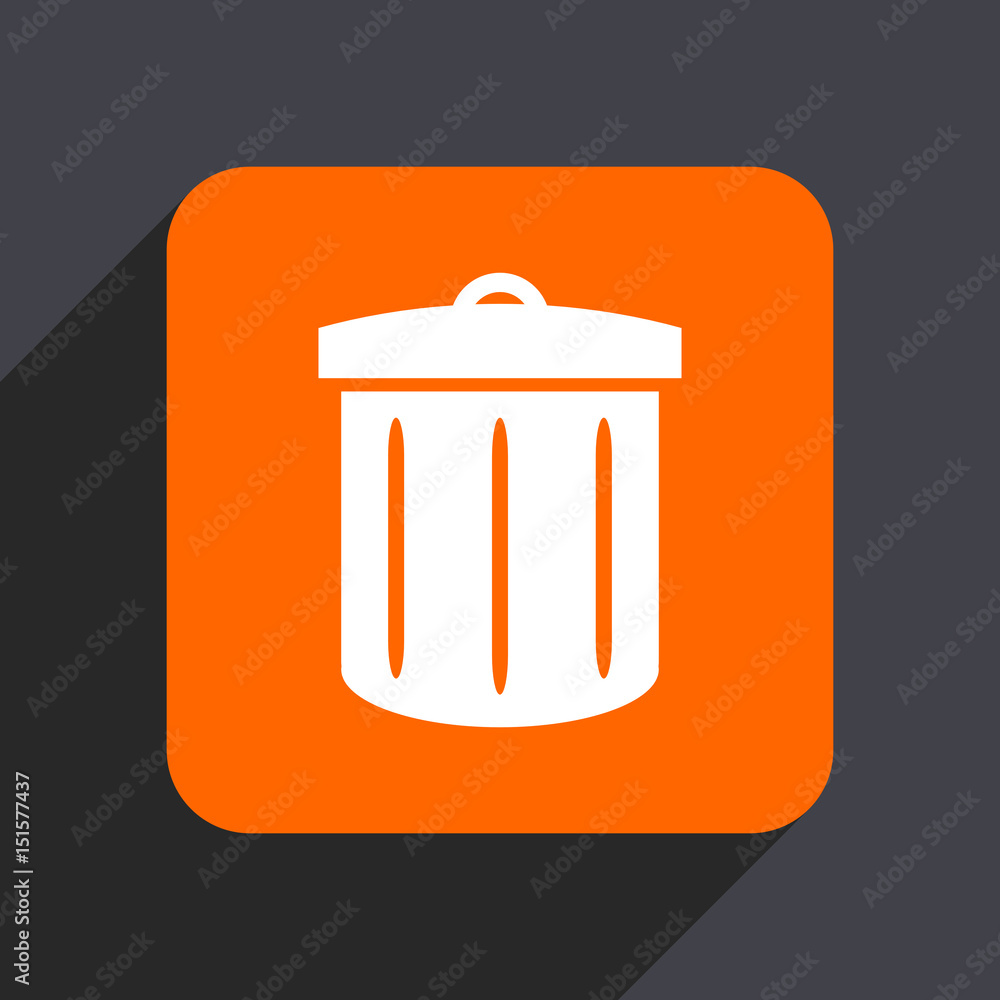 Aufkleber recycle orange flat design web icon isolated on gray background
