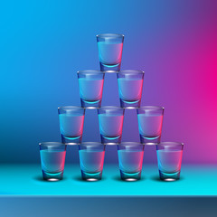 Pyramid of shots