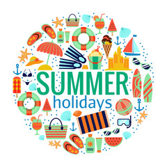 Fototapeta premium Beach summer or vacation concept