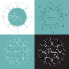 Vector set of emblems, badges