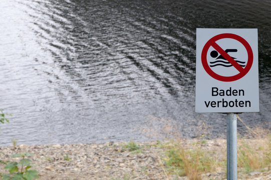 baden und schwimmen verboten