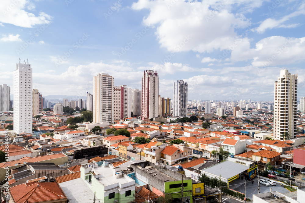 Wall mural aerial view of tatuape in sao paulo, brazil