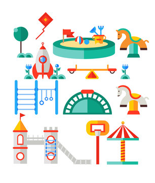 Children s playground illustration