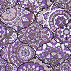 Patchwork pattern. Vintage decorative elements. Hand drawn background. Islam, Arabic, Indian, ottoman motifs. Perfect for printing on fabric or paper.