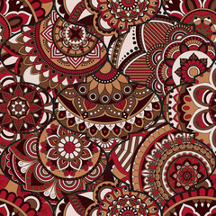 Patchwork pattern. Vintage decorative elements. Hand drawn background. Islam, Arabic, Indian, ottoman motifs. Perfect for printing on fabric or paper.