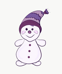 A little funny happy snowman