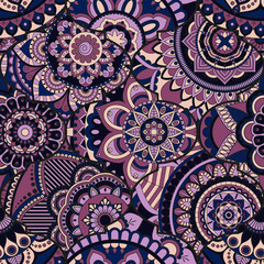 Patchwork pattern. Vintage decorative elements. Hand drawn background. Islam, Arabic, Indian, ottoman motifs. Perfect for printing on fabric or paper.