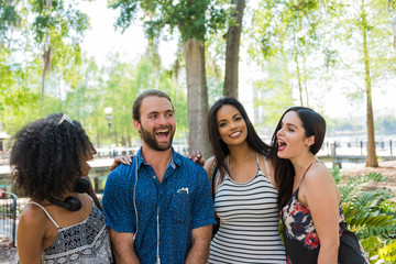 Happy Diverse Friends