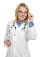 Female blond doctor