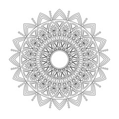 Floral mandala, vector illustration