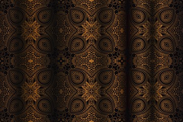 abstract background of openwork vintage bronze color wavy openwork curtain, pattern style baroque,