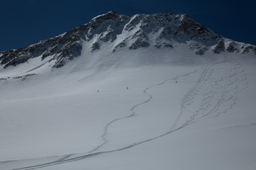 Tiefschnee in den Alpen