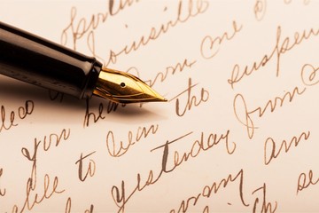 Signature with a fountain pen.