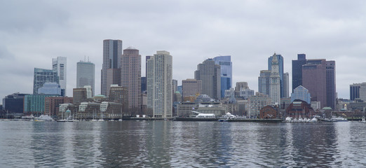 Skyline of the city of Boston - BOSTON , MASSACHUSETTS - APRIL 3, 2017