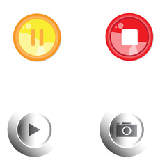 Set of web buttons on a white background, Vector illustration