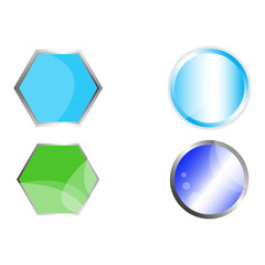 Set of web buttons on a white background, Vector illustration