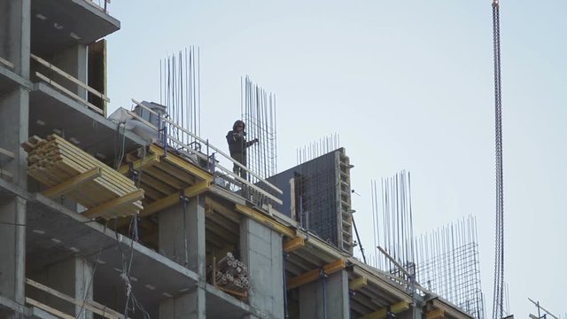 Worker at the construction site