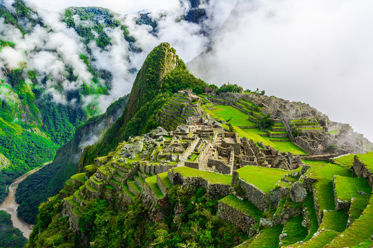 Ancient incas town of Machu Picchu. Peru