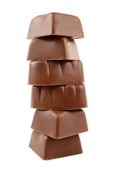 chocolate on a white background