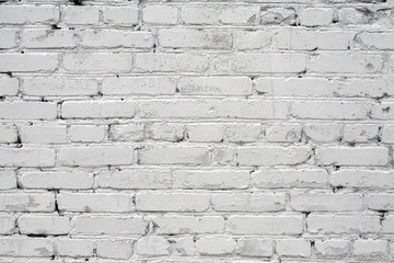 Closeup of white brick wall for background