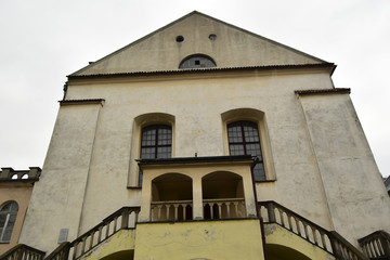Fototapeta na wymiar The Jewish synagogue in the aged city of Krakow, Poland. .