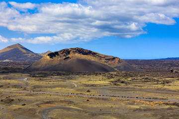Beautiful colors in the volcanic landscape of Lanzarote.
