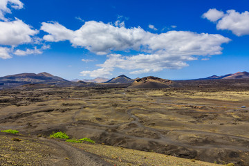 Beautiful colors in the volcanic landscape of Lanzarote.