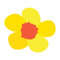 Isolated colored flower on a white background, Vector illustration