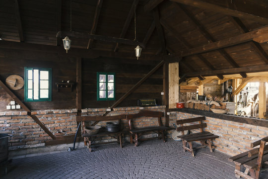 old Serbian house interior