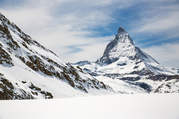Naklejka premium Landscape near Gornergrat, a ridge in Zermatt, Switzerland.