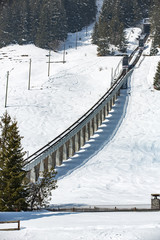 Obraz premium Landscape in the car free village of Murren, Switzerland.