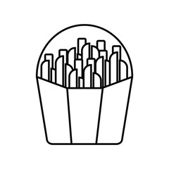 French fries isolated icon vector illustration design