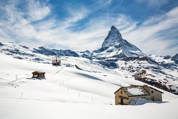 Crédence de cuisine en verre imprimé Cervin Landscape in the Swiss Alps.