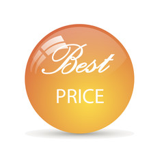 Sticker best price. Sale. Glossy mirror button
