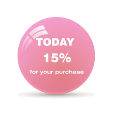 Sticker today sale. Glossy mirror button