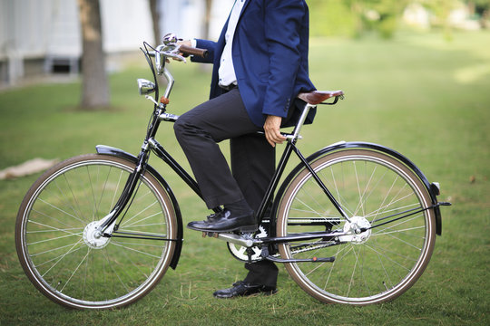 Businessman Cycling