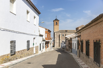 a street in Almonacid de Toledo town, province of Toledo, Castilla La Mancha, Spain