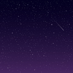 Starry night sky texture or space background vector illustration