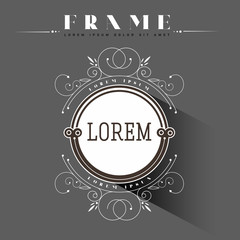 Lime ornamental label icon classic,