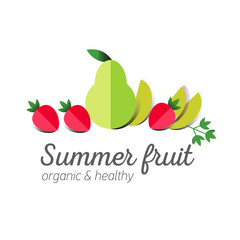 Flat logo or fruit symbol